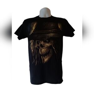 Evil Scarecrow men's black Halloween short-sleeve t-shirt size S